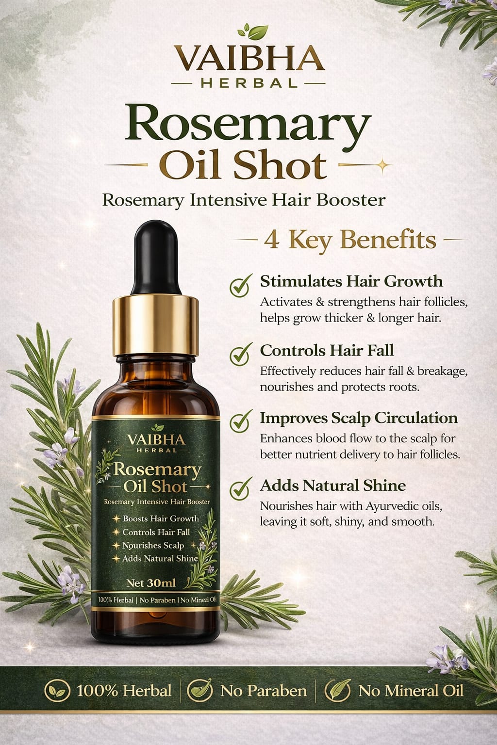 Herbal Rosemary Shorts Hair Oil